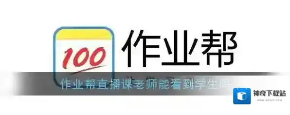 《作业帮直播课》老师能看到学生吗