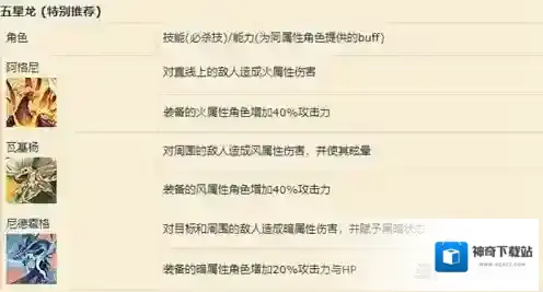 失落的龙约属性