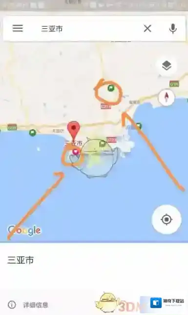 谷歌地图两点之间