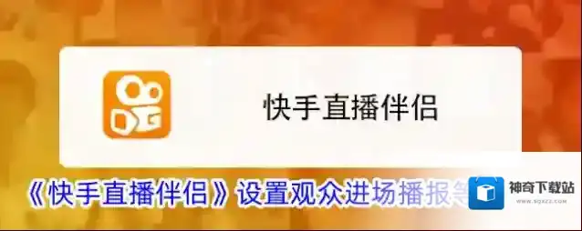 《快手直播伴侣》设置观众进场播报等级方法